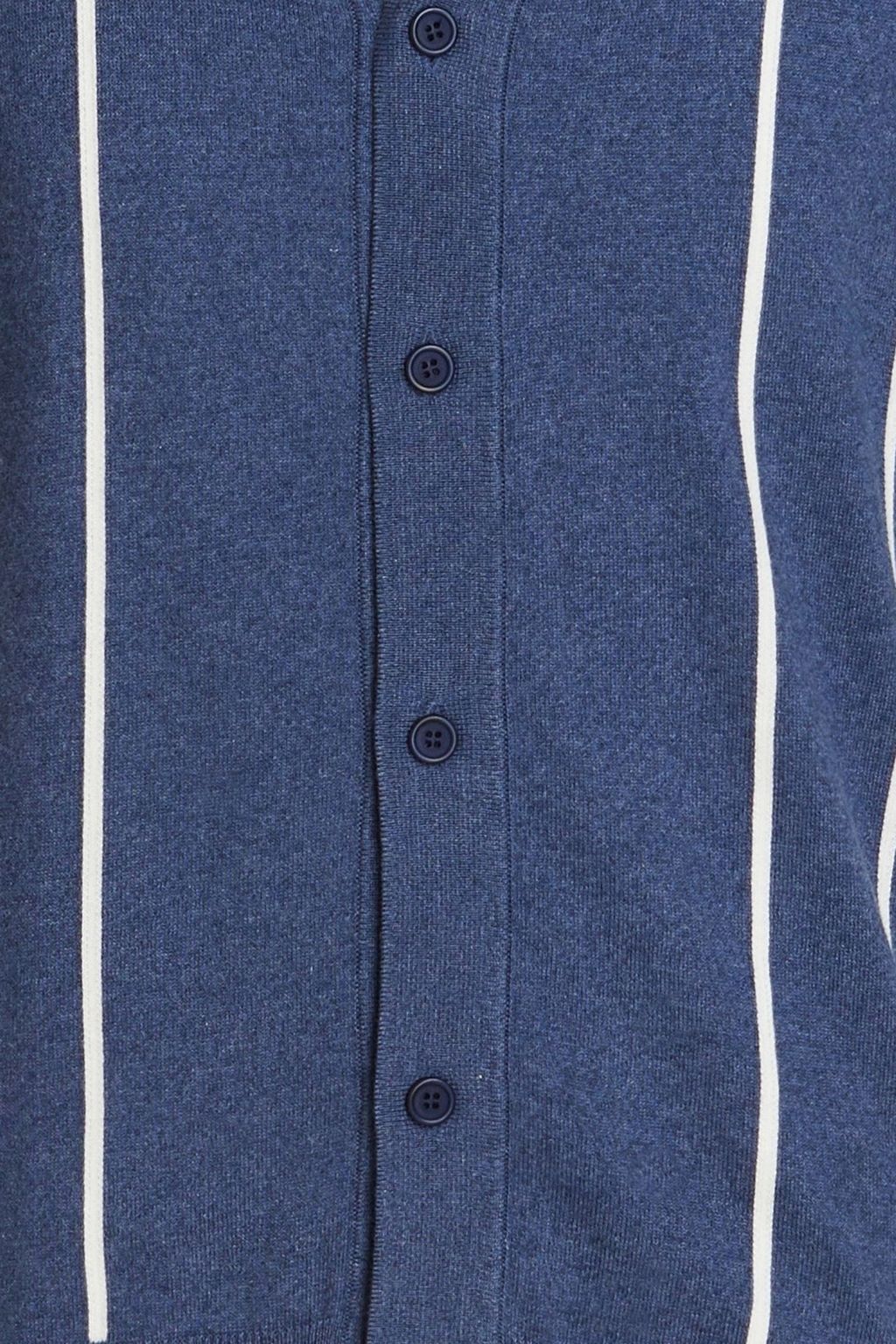 FRESCOBOL CARIOCA Romero striped cotton and silk-blend cardigan