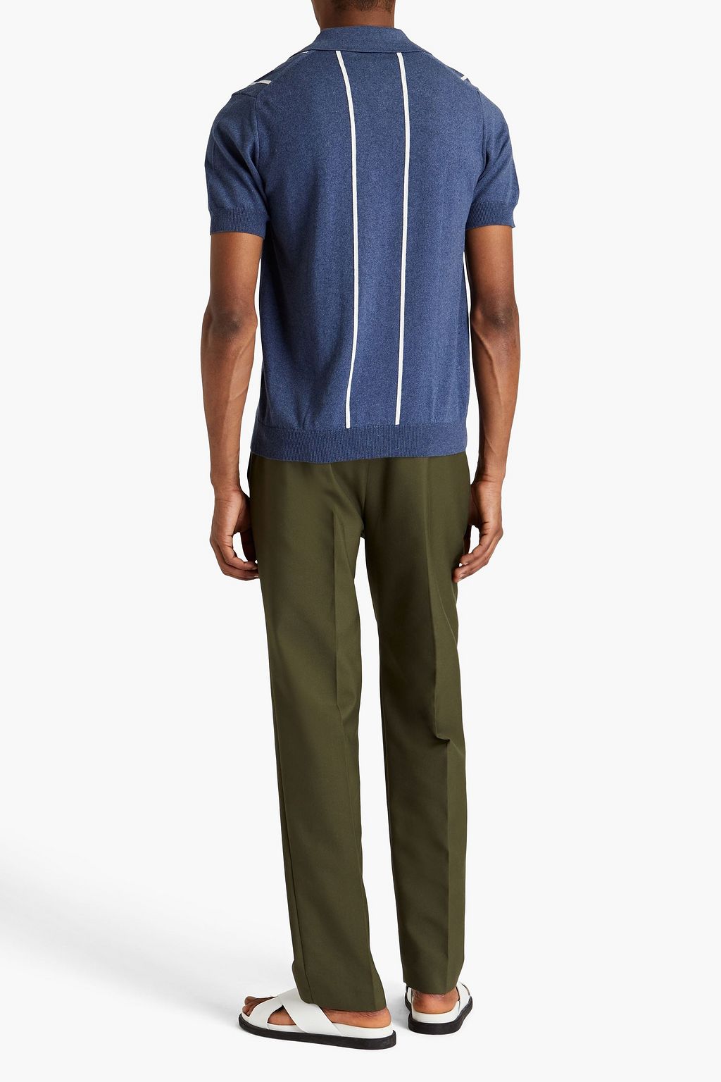 FRESCOBOL CARIOCA Romero striped cotton and silk-blend cardigan