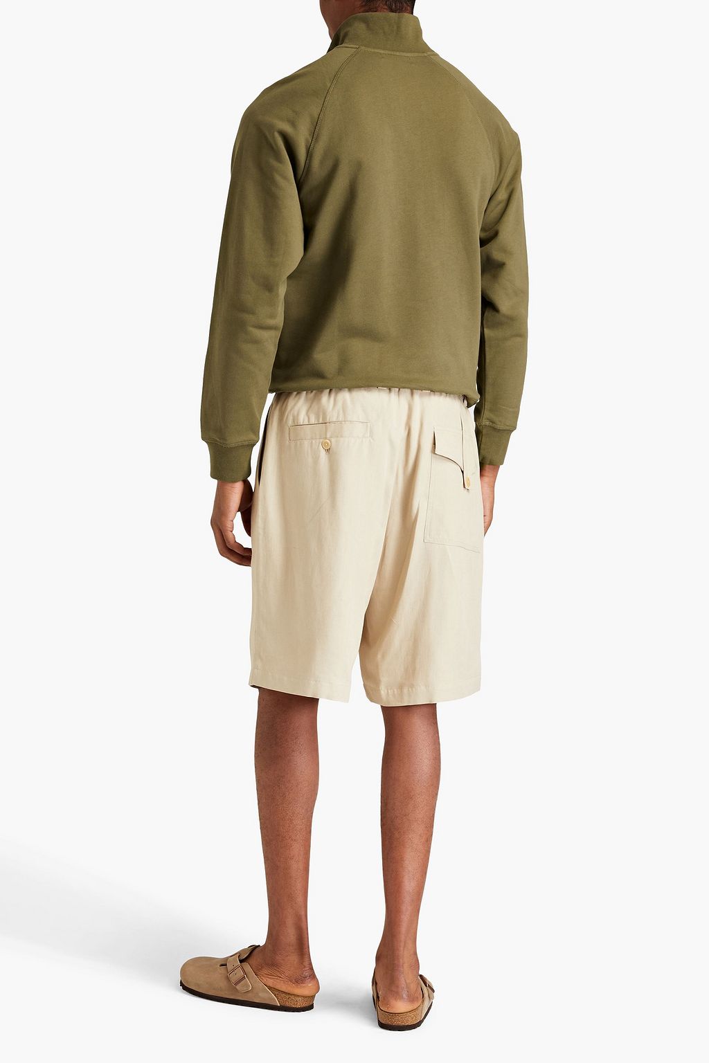 FRESCOBOL CARIOCA Henrique French cotton-terry half-zip sweatshirt