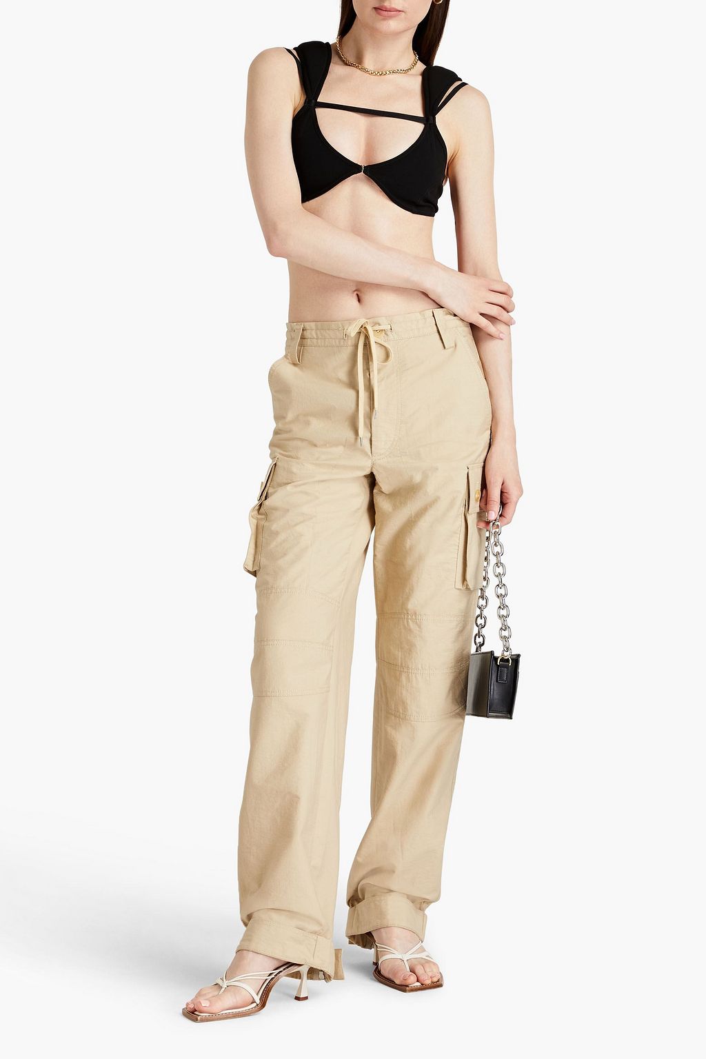 JACQUEMUS Veleiro stretch-shell bra top