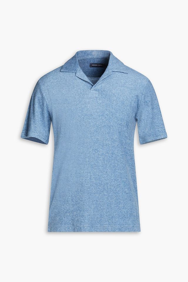 Faustino cotton, Lyocell and linen-blend terry polo shirt