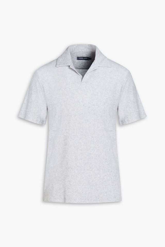 Faustino cotton, Lyocell and linen-blend terry polo shirt