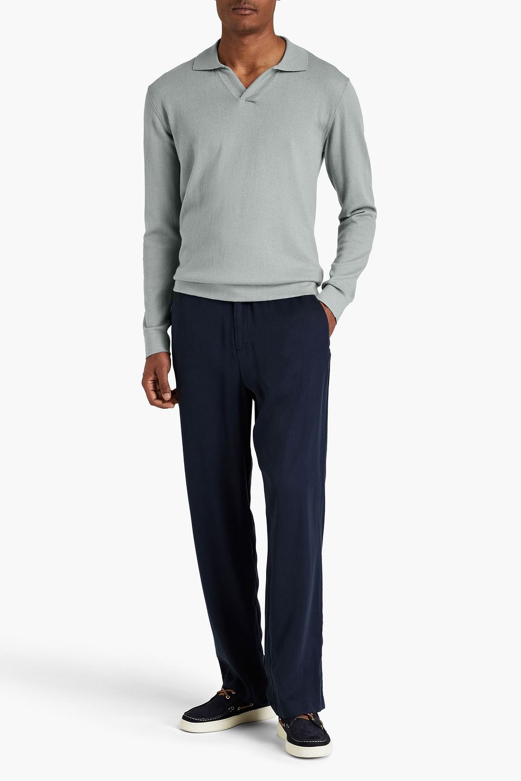 FRESCOBOL CARIOCA Aurelio cotton and wool-blend polo sweater