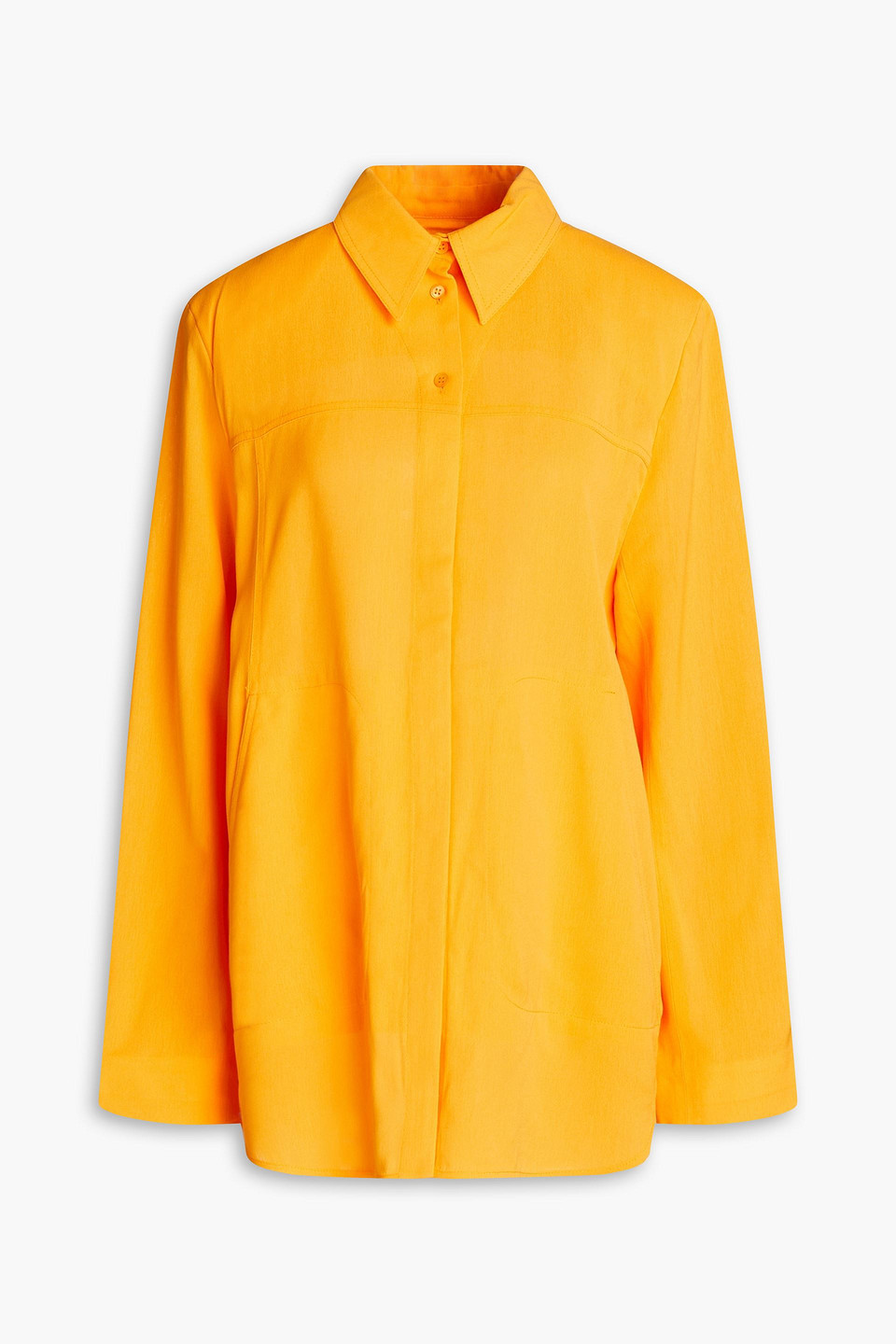 Shop Jacquemus Passio Crepe Shirt In Orange