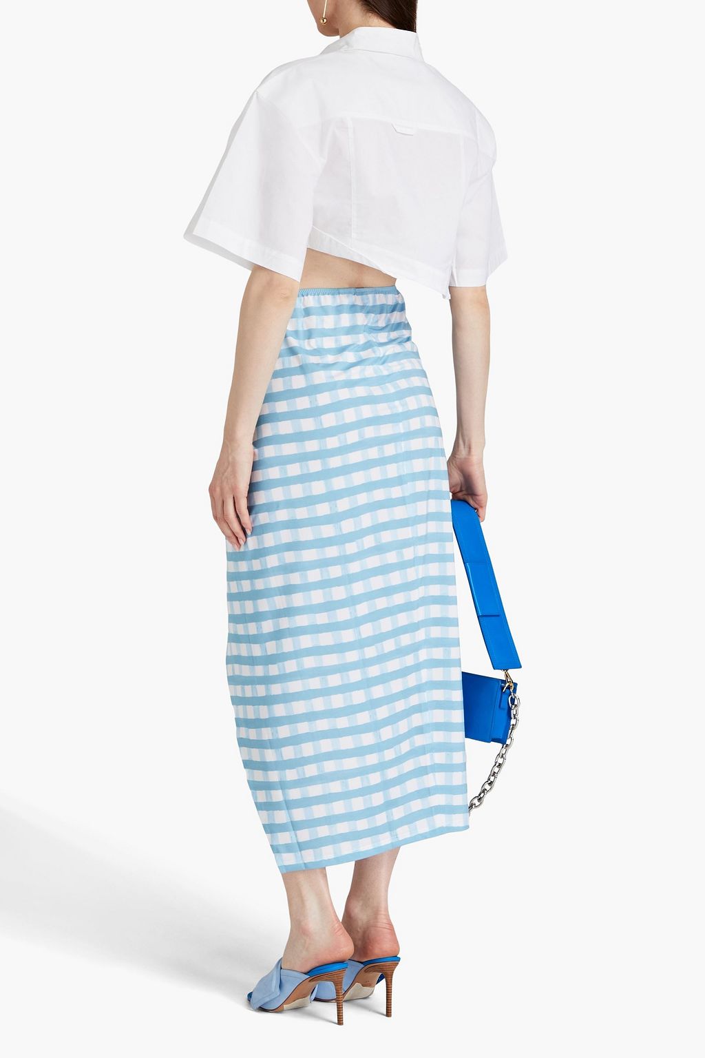JACQUEMUS Capri cropped cotton-poplin shirt