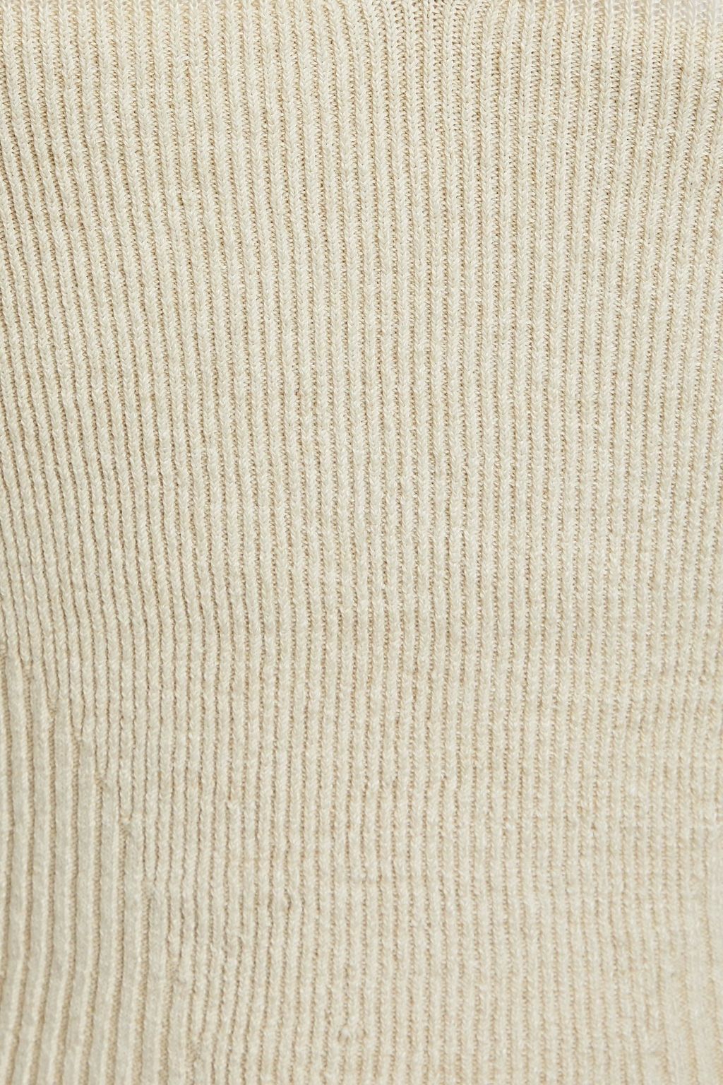 JACQUEMUS Marubia ribbed linen-blend halterneck top