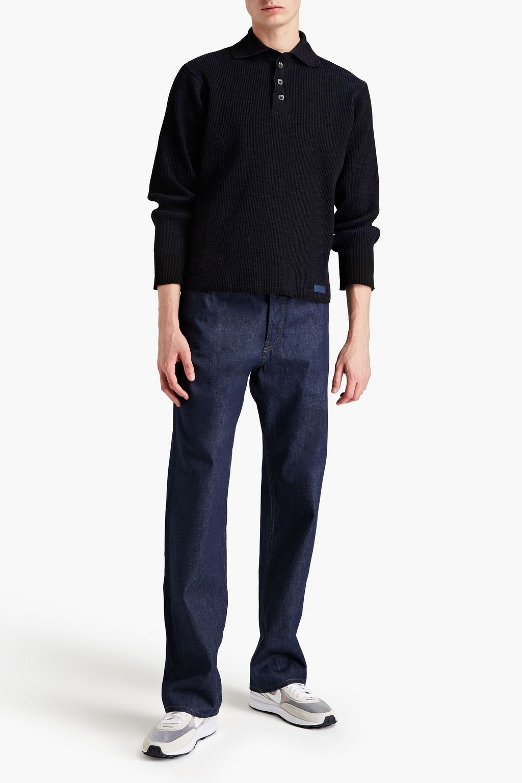 JACQUEMUS Teramo ribbed cotton-blend polo sweater