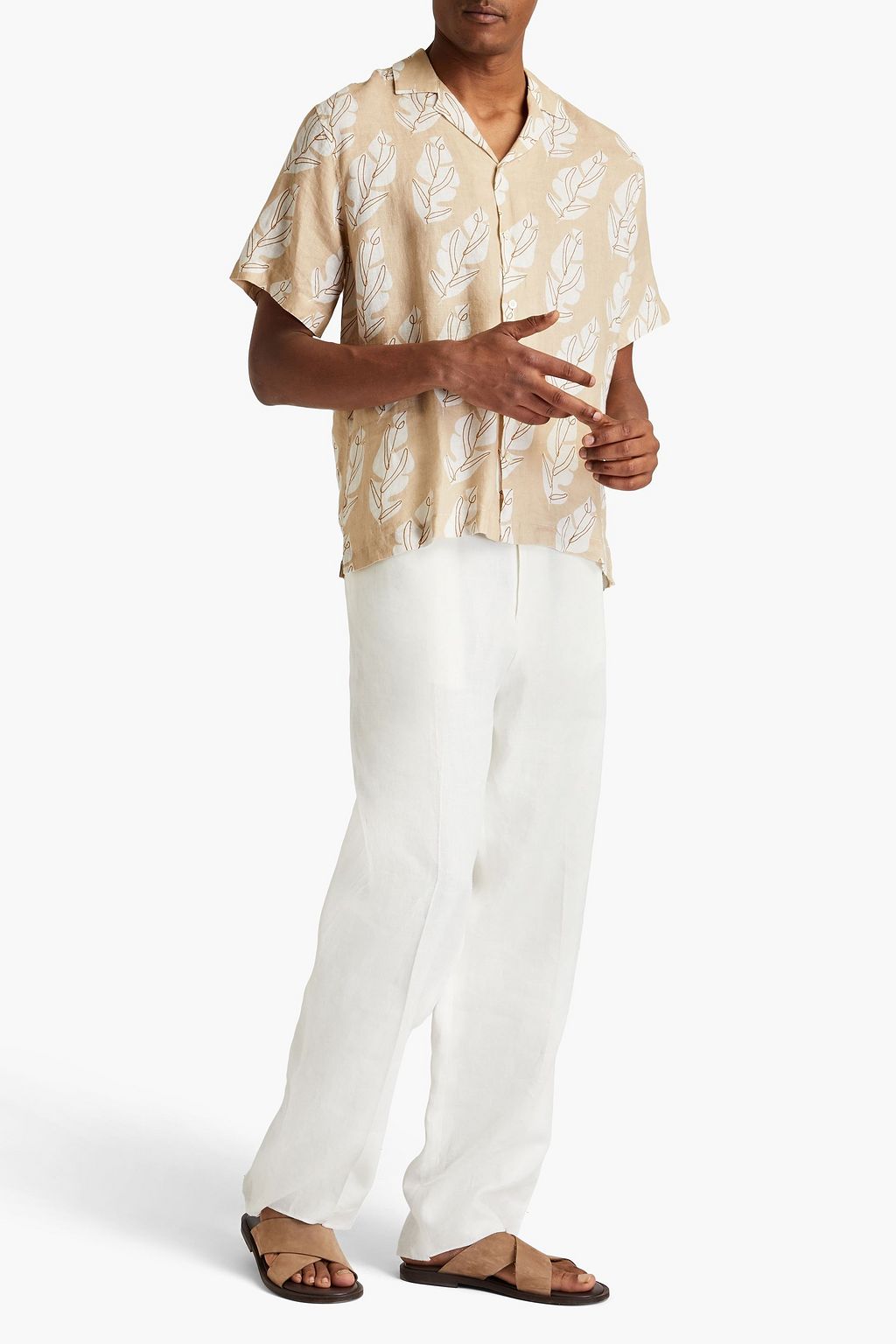 FRESCOBOL CARIOCA Roberto printed linen shirt
