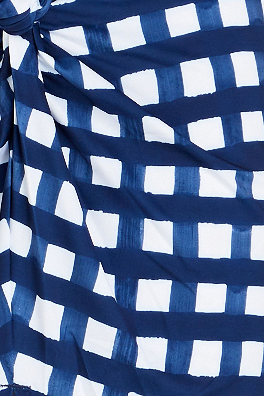 JACQUEMUS Nodi knotted gingham pareo