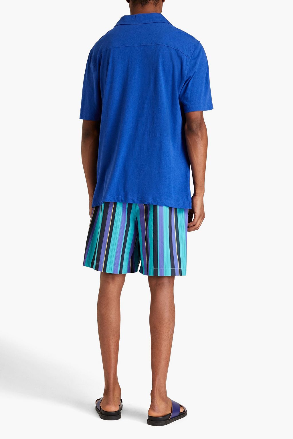 FRESCOBOL CARIOCA Angelo cotton and linen-blend jersey shirt