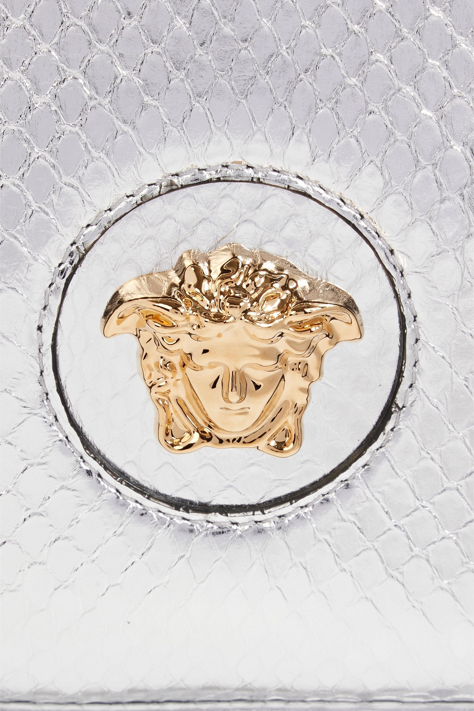 Versace La Medusa Hobo Bag In Silver