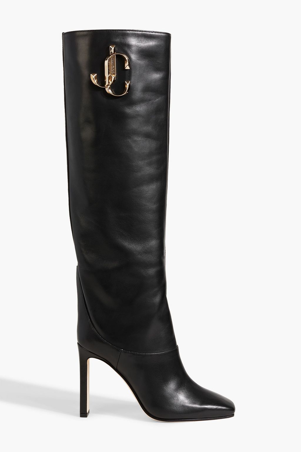 JIMMY CHOO Mahesa 100 embellished leather knee boots | THE OUTNET