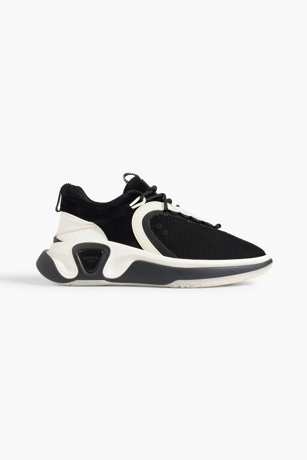 Rubber-trimmed mesh, stretch-knit and leather sneakers | THE OUTNET