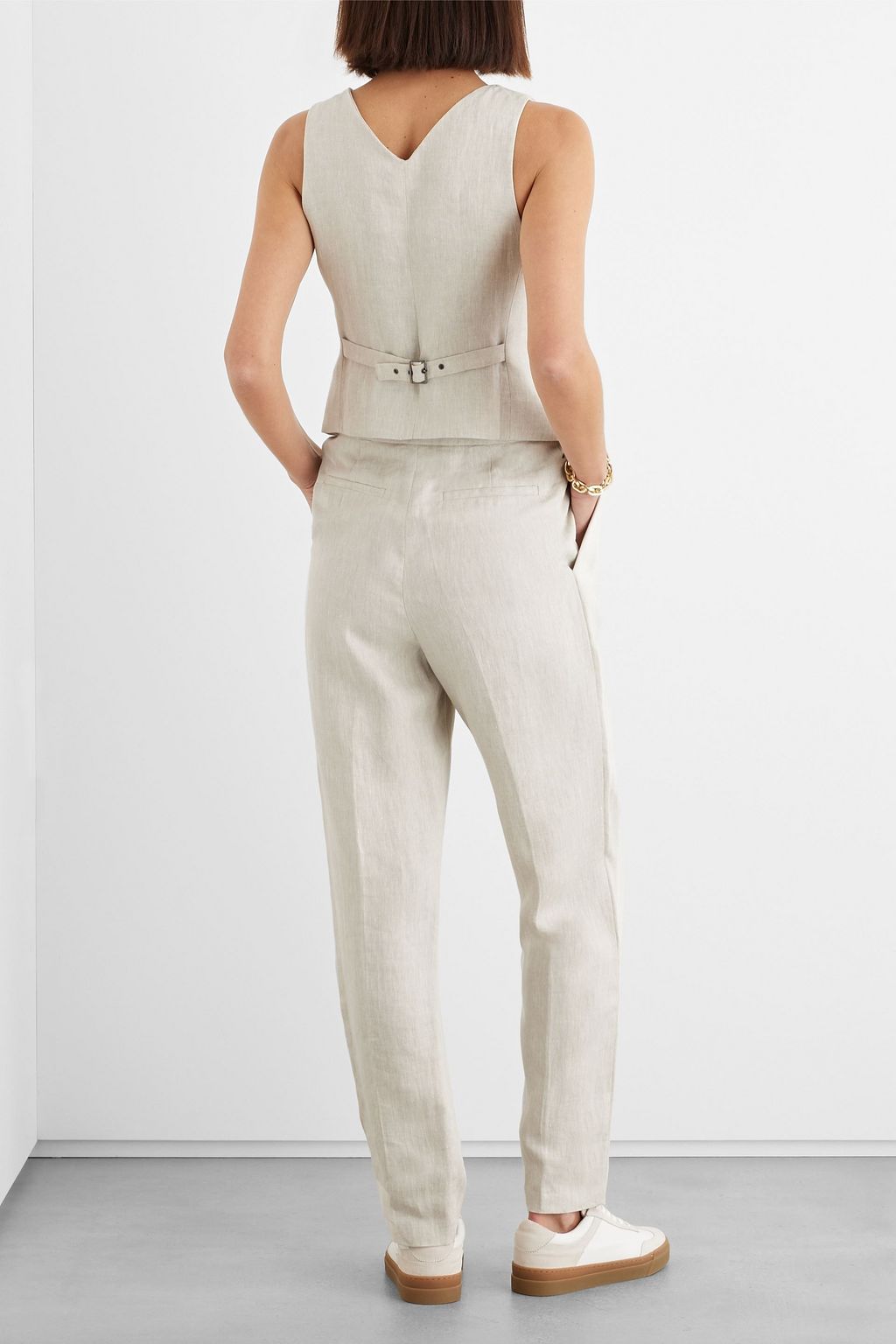 IRIS & INK Thelma herringbone linen vest