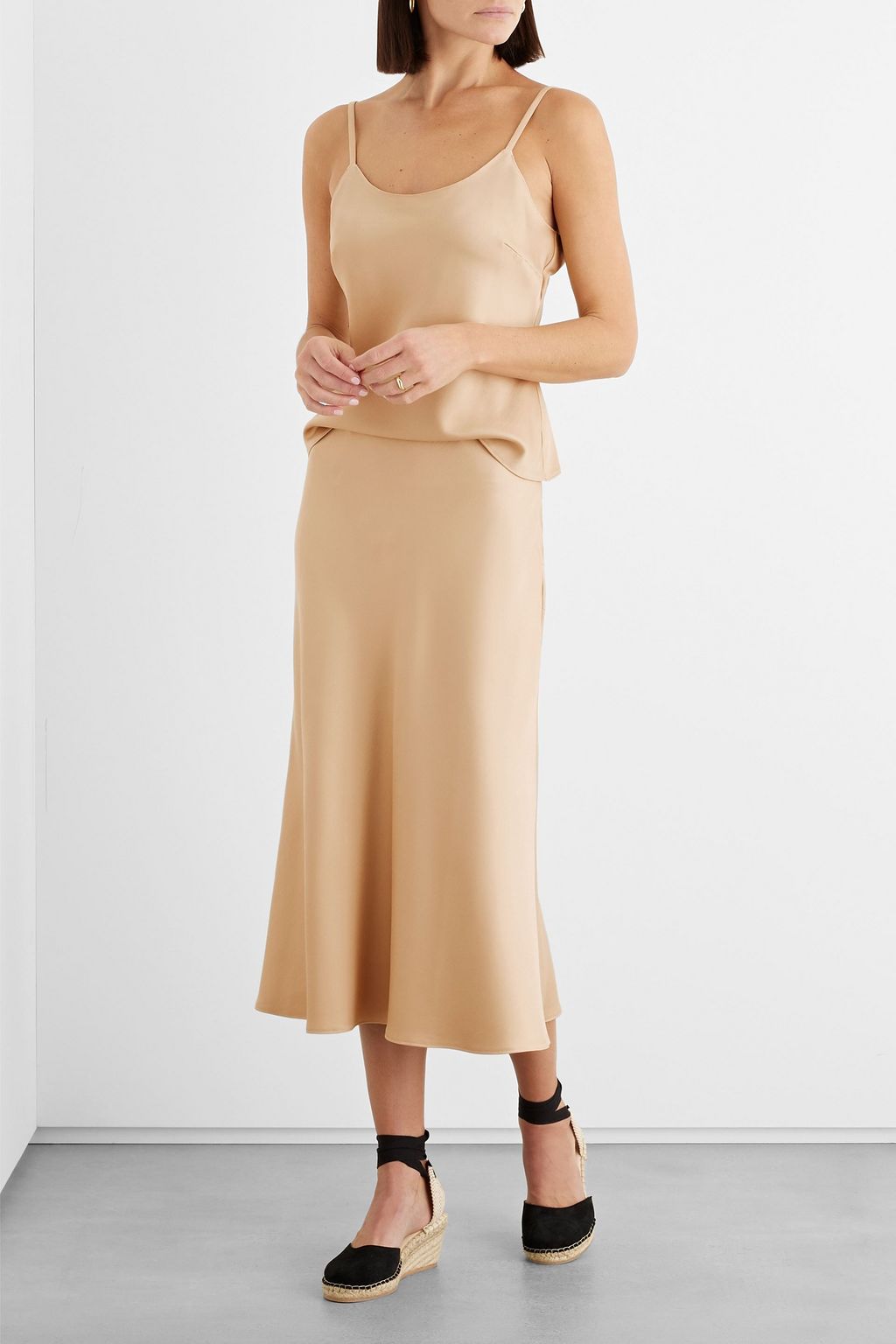 IRIS & INK Cecelia satin-crepe camisole