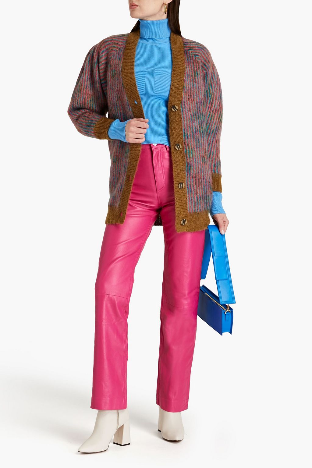 REMAIN BIRGER CHRISTENSEN Striped intarsia-knit cardigan