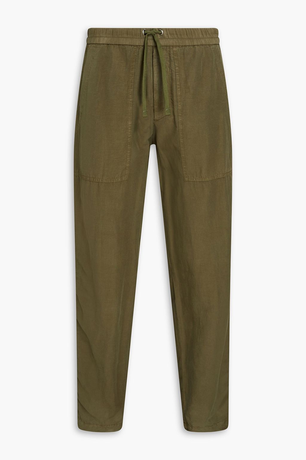 Linen-Blend Drawstring Pants