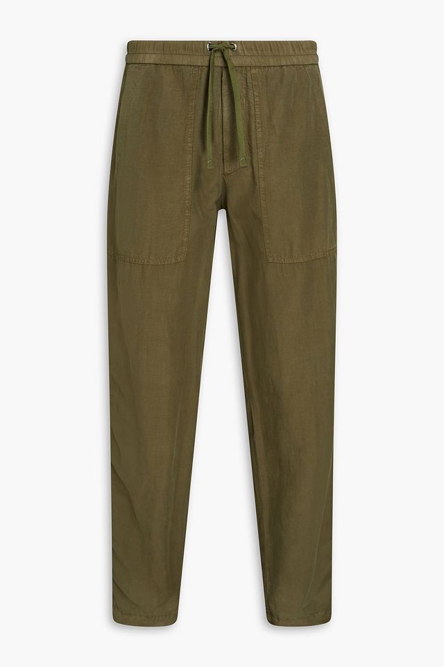 Gael Lyocell, linen and cotton-blend drawstring pants