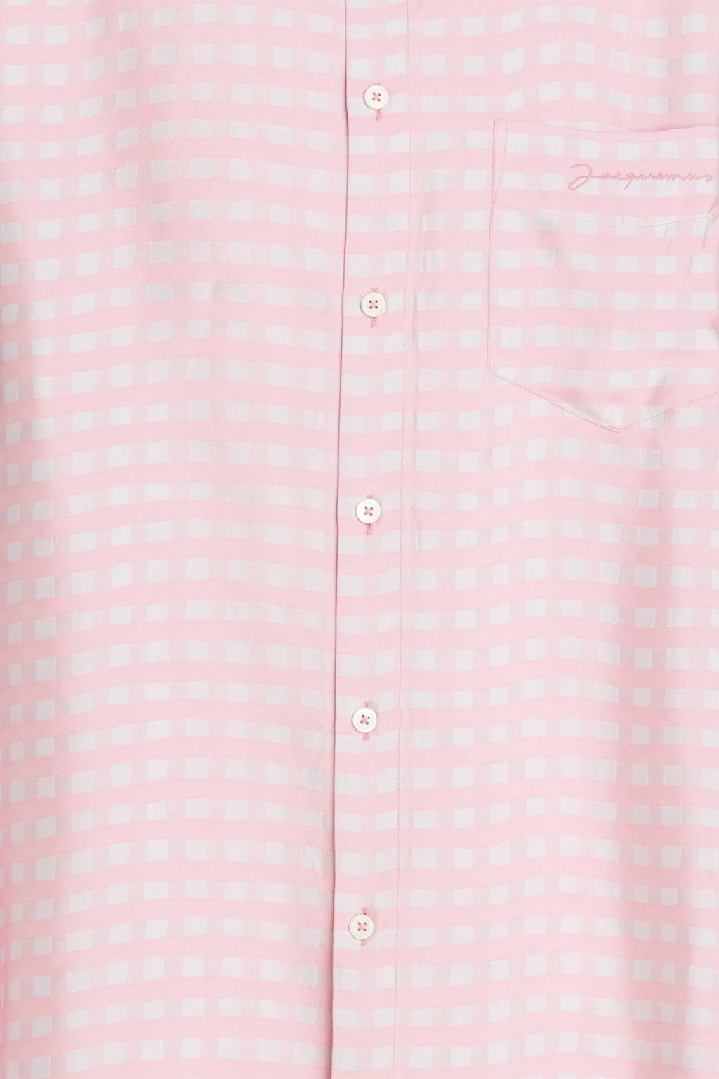 JACQUEMUS Simon checked satin-jacquard shirt