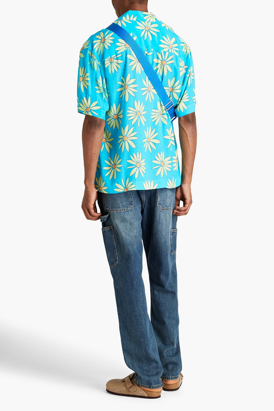  Jacquemus - Jean Hemd Aus Webstoff Mit Floralem Print - Blau - It 46 