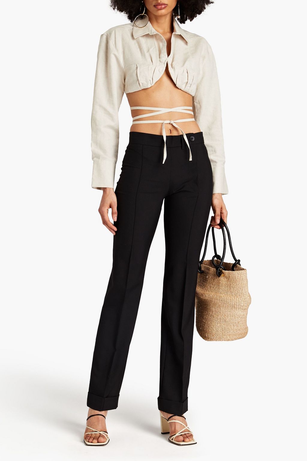 JACQUEMUS Fresa wool-crepe slim-leg pants