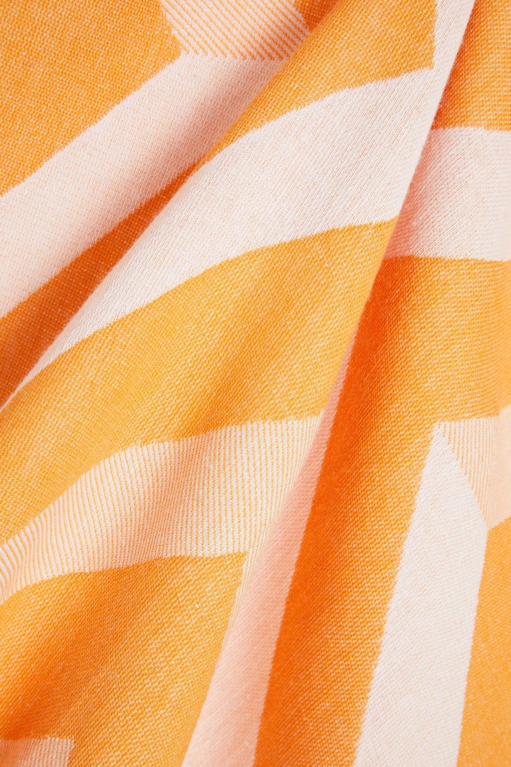 FRESCOBOL CARIOCA Printed cotton and linen-blend beach towel