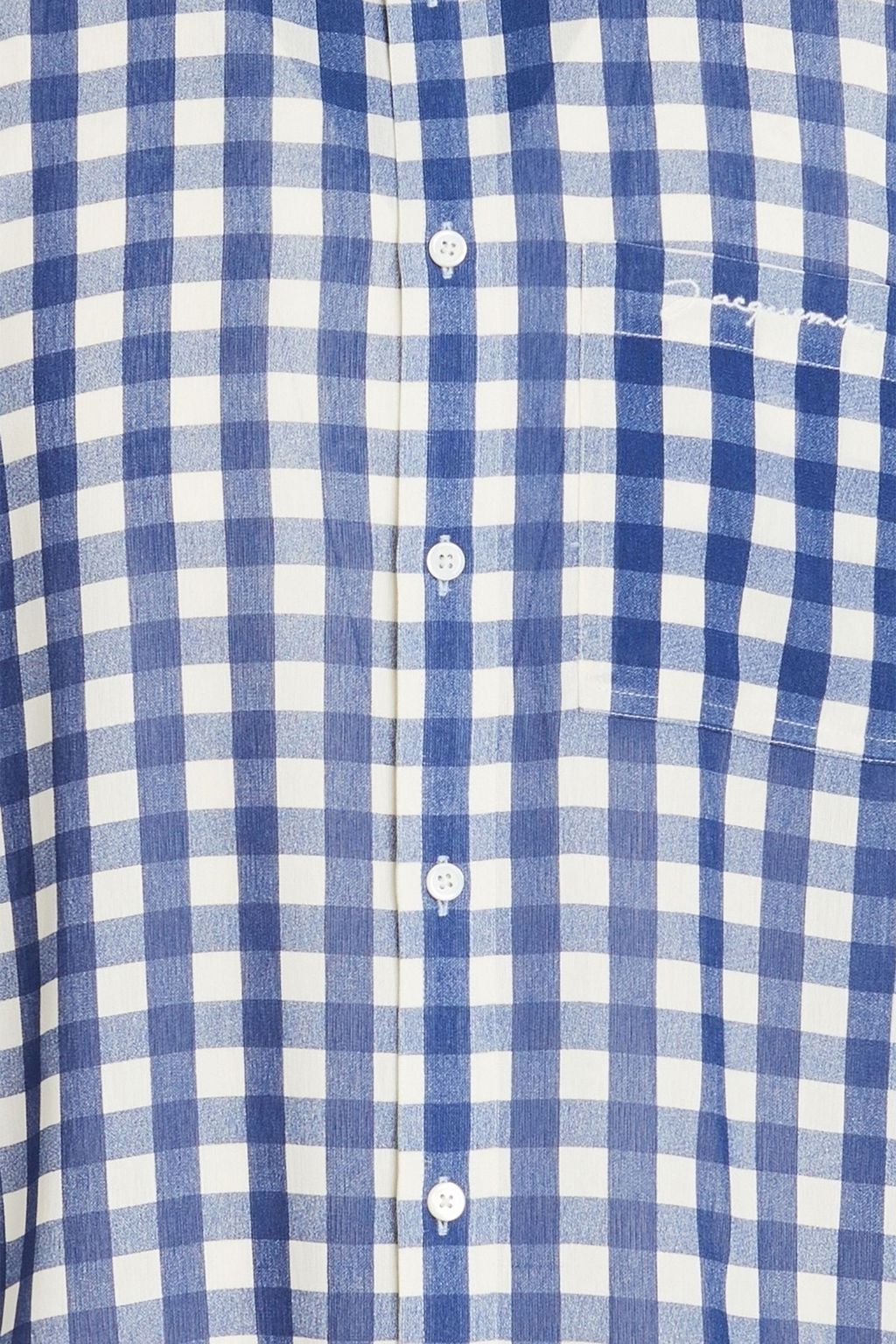 JACQUEMUS Melo checked crepe shirt