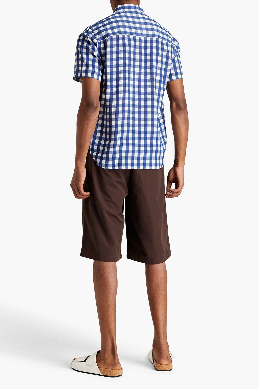 JACQUEMUS Melo checked crepe shirt