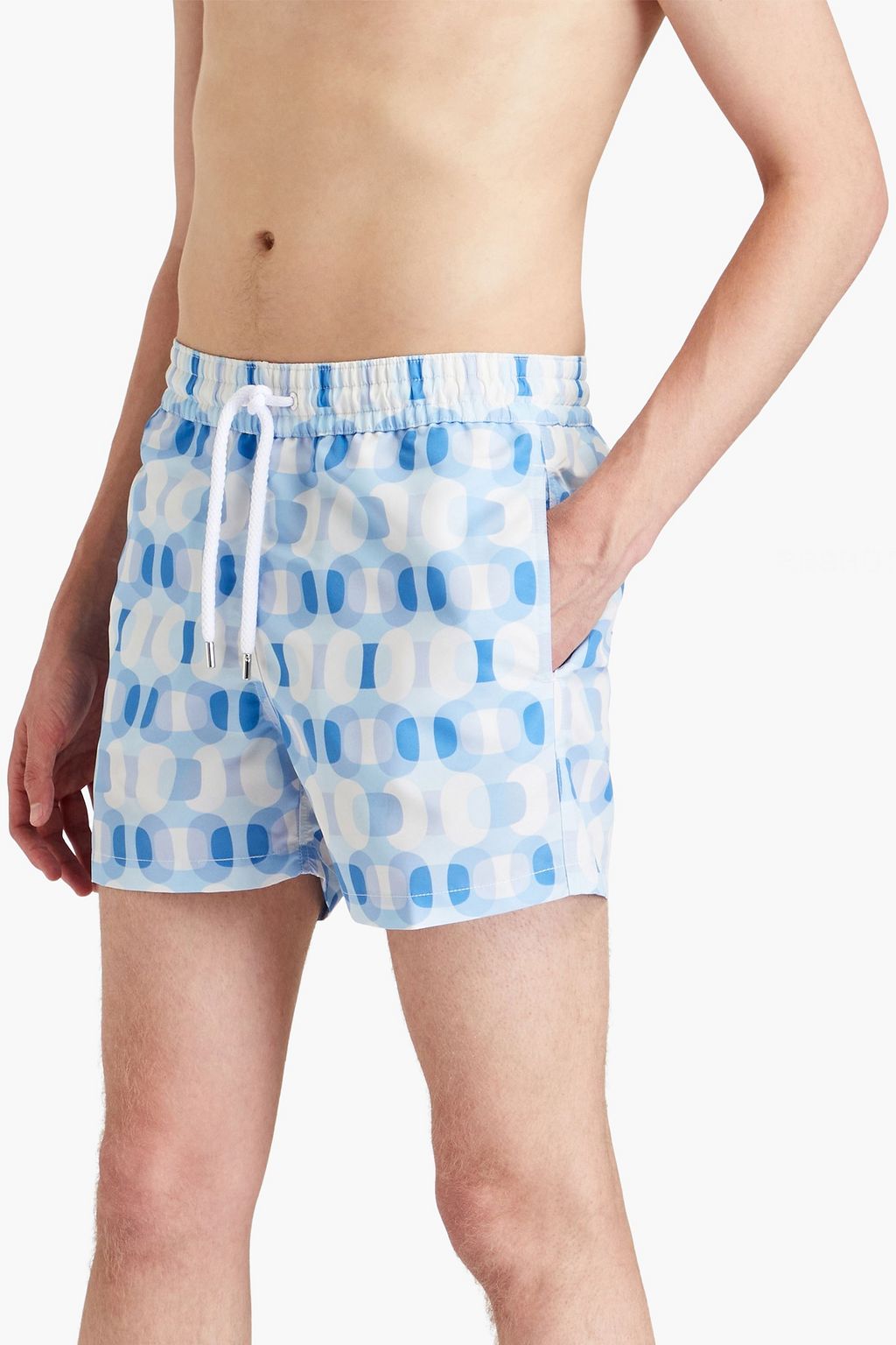 FRESCOBOL CARIOCA Short-length printed swim shorts
