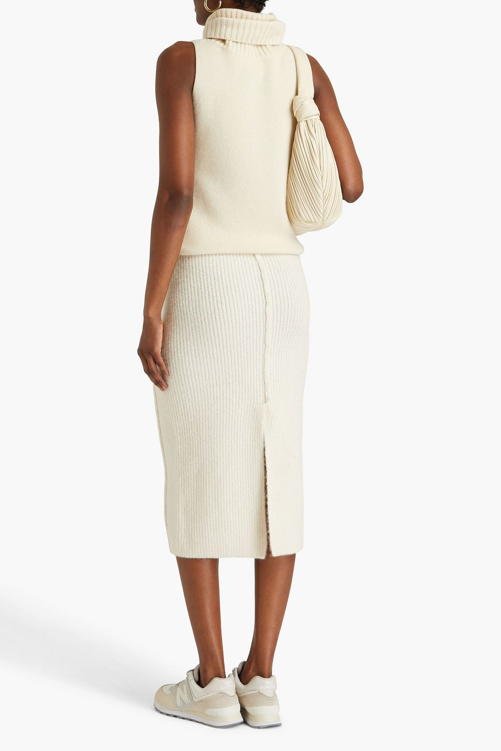 REMAIN BIRGER CHRISTENSEN Ribbed-knit midi pencil skirt