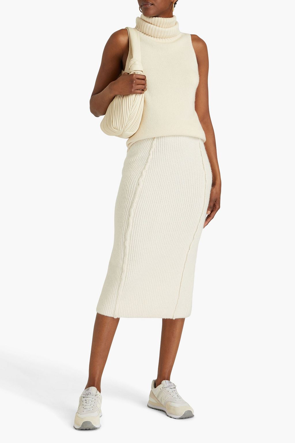REMAIN BIRGER CHRISTENSEN Ribbed-knit midi pencil skirt