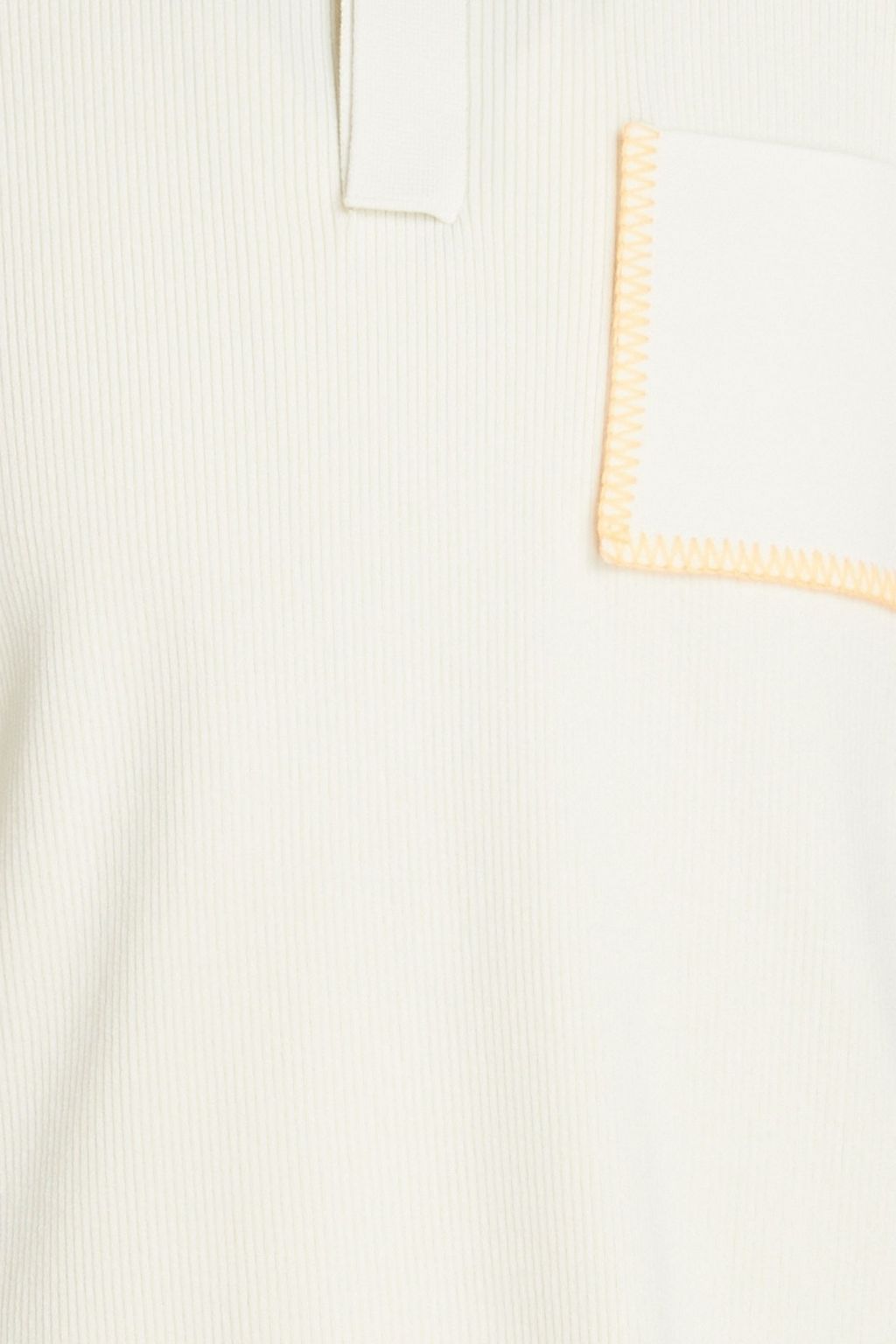 JACQUEMUS Baunhila ribbed cotton polo shirt