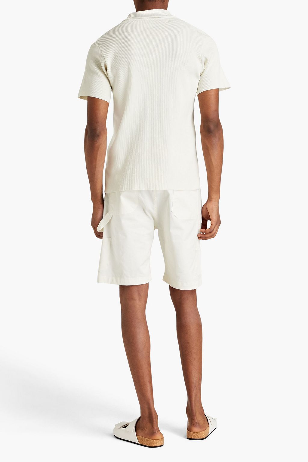 JACQUEMUS Baunhila ribbed cotton polo shirt