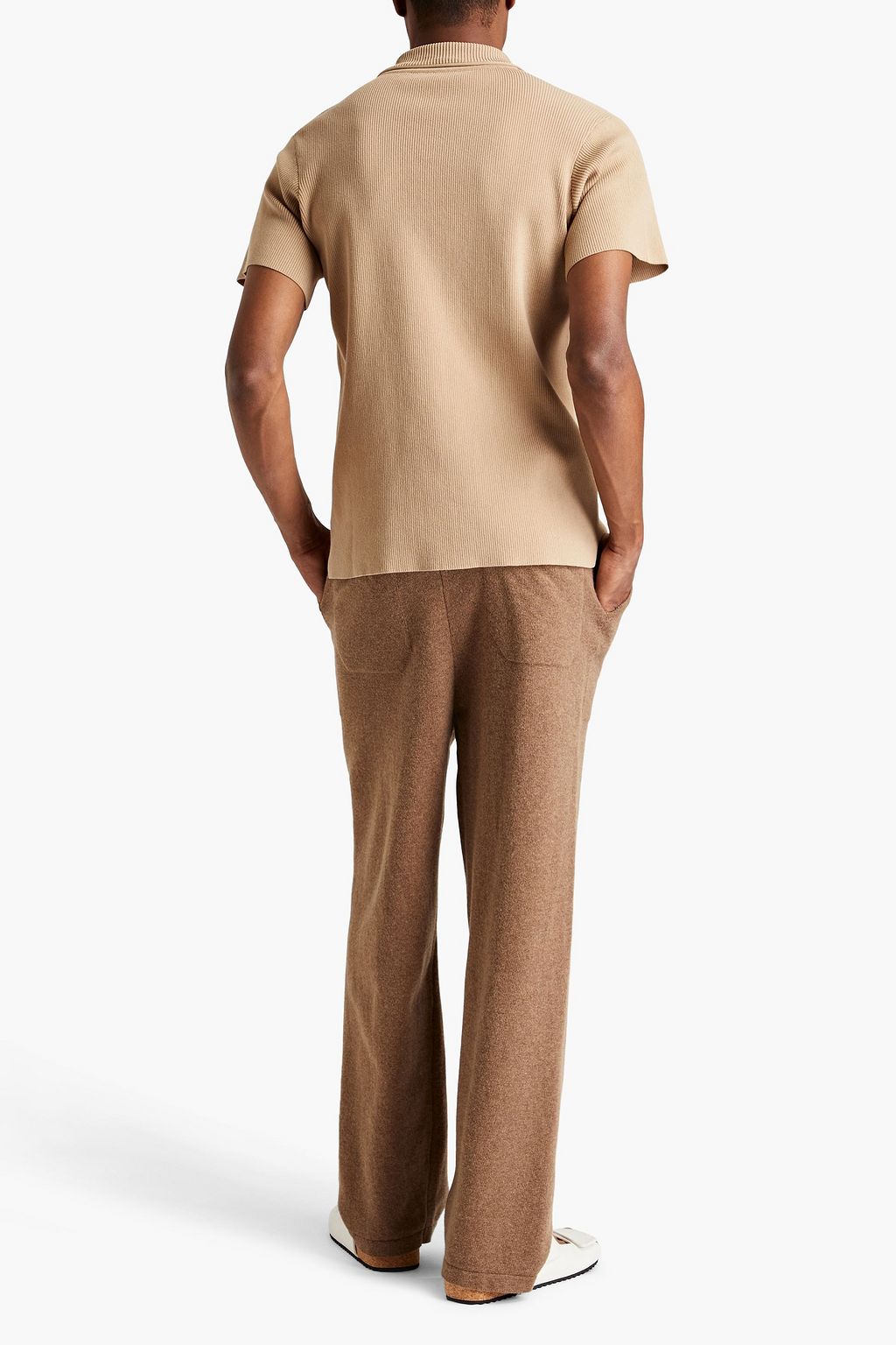 JACQUEMUS Baunhila ribbed cotton polo shirt