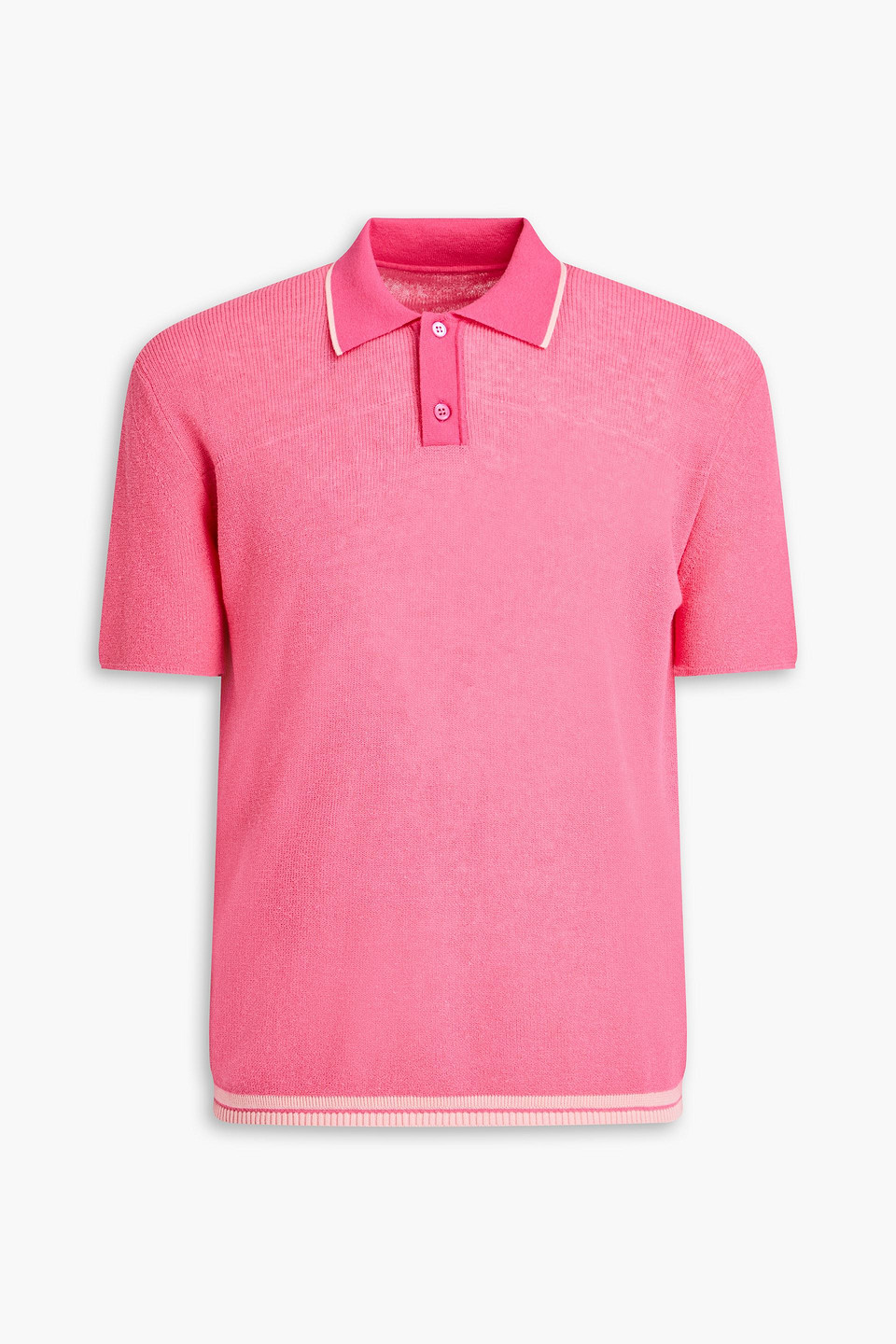 Jacquemus Nocio Cotton-blend Polo Shirt In Pink