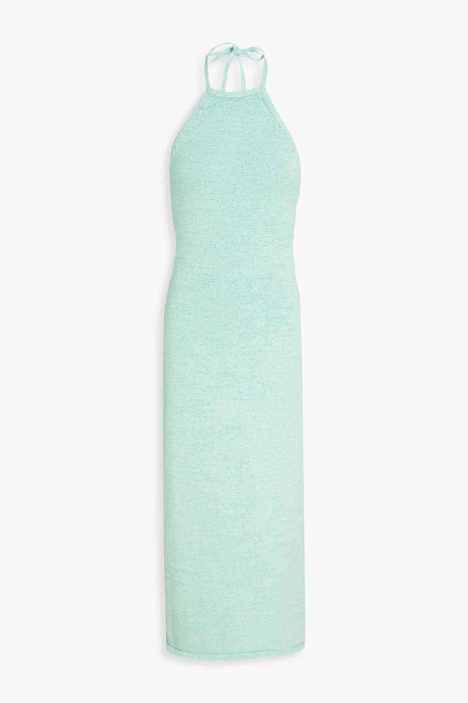 Cult Gaia Chaya Cotton-blend Halterneck Midi Dress In Mint