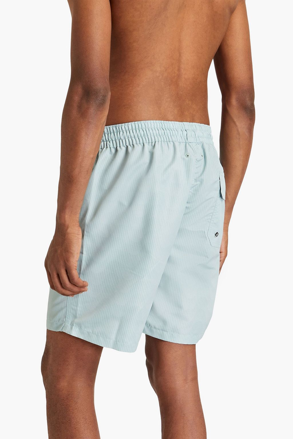 FRESCOBOL CARIOCA Mid-length striped swim shorts