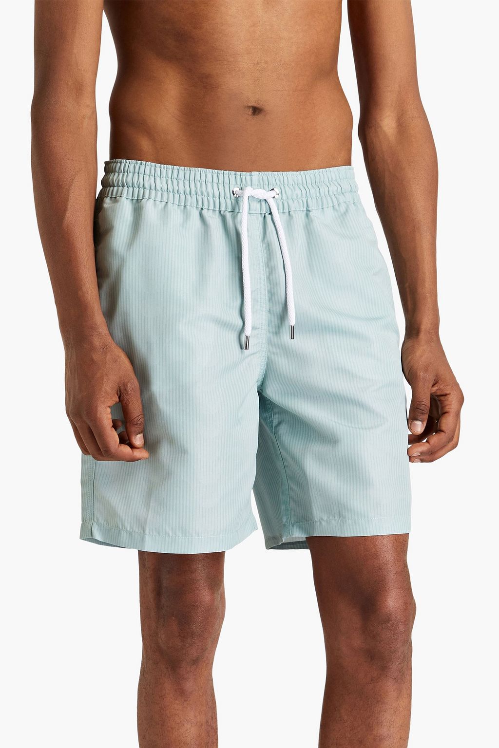 FRESCOBOL CARIOCA Mid-length striped swim shorts