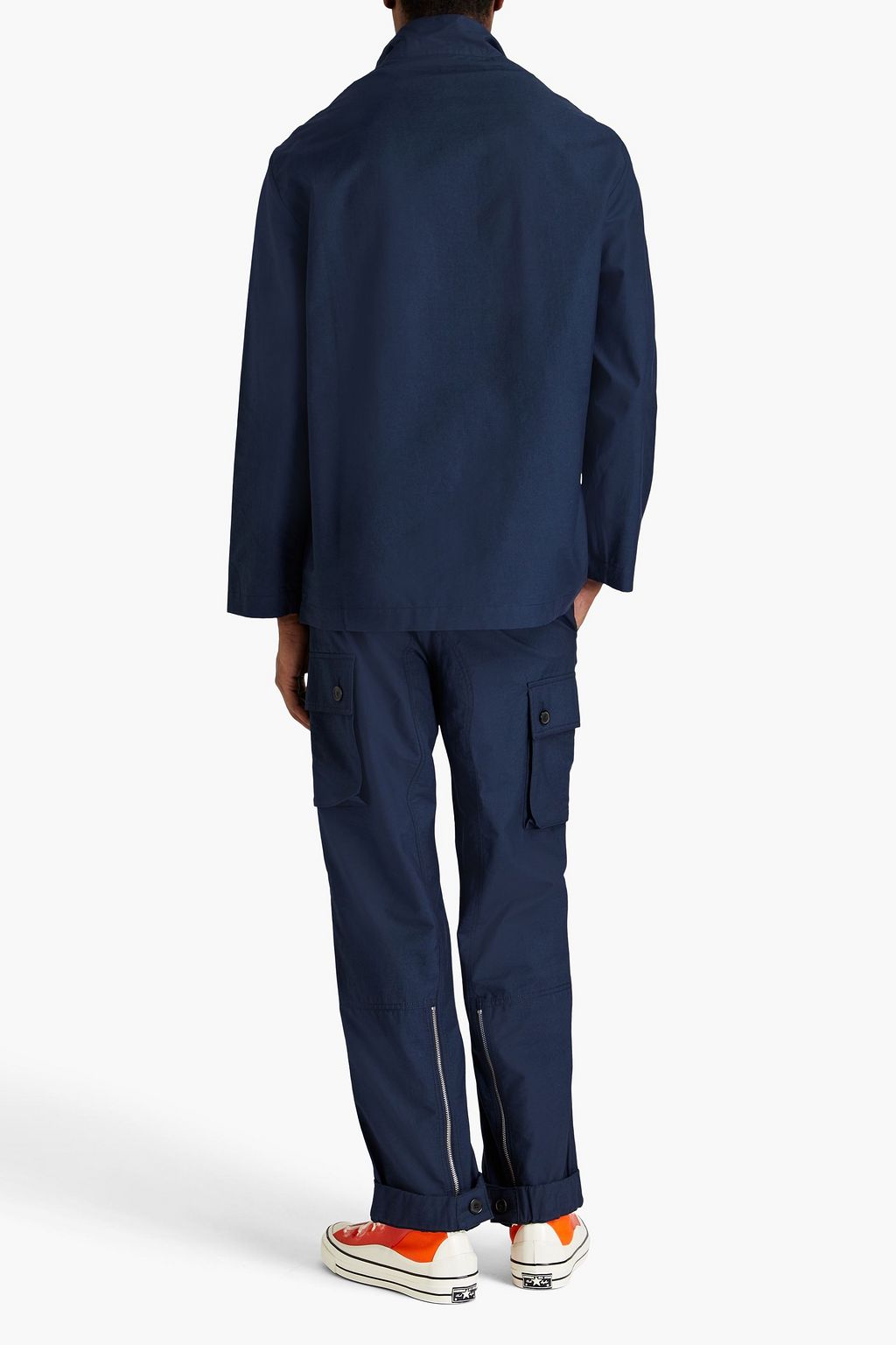 JACQUEMUS Le Haut Vanilla Jacke aus Twill aus einer Baumwollmischung mit halblangem Reißverschluss