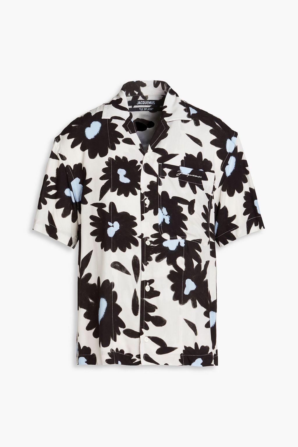 JACQUEMUS Jean floral-print crepe shirt | THE OUTNET