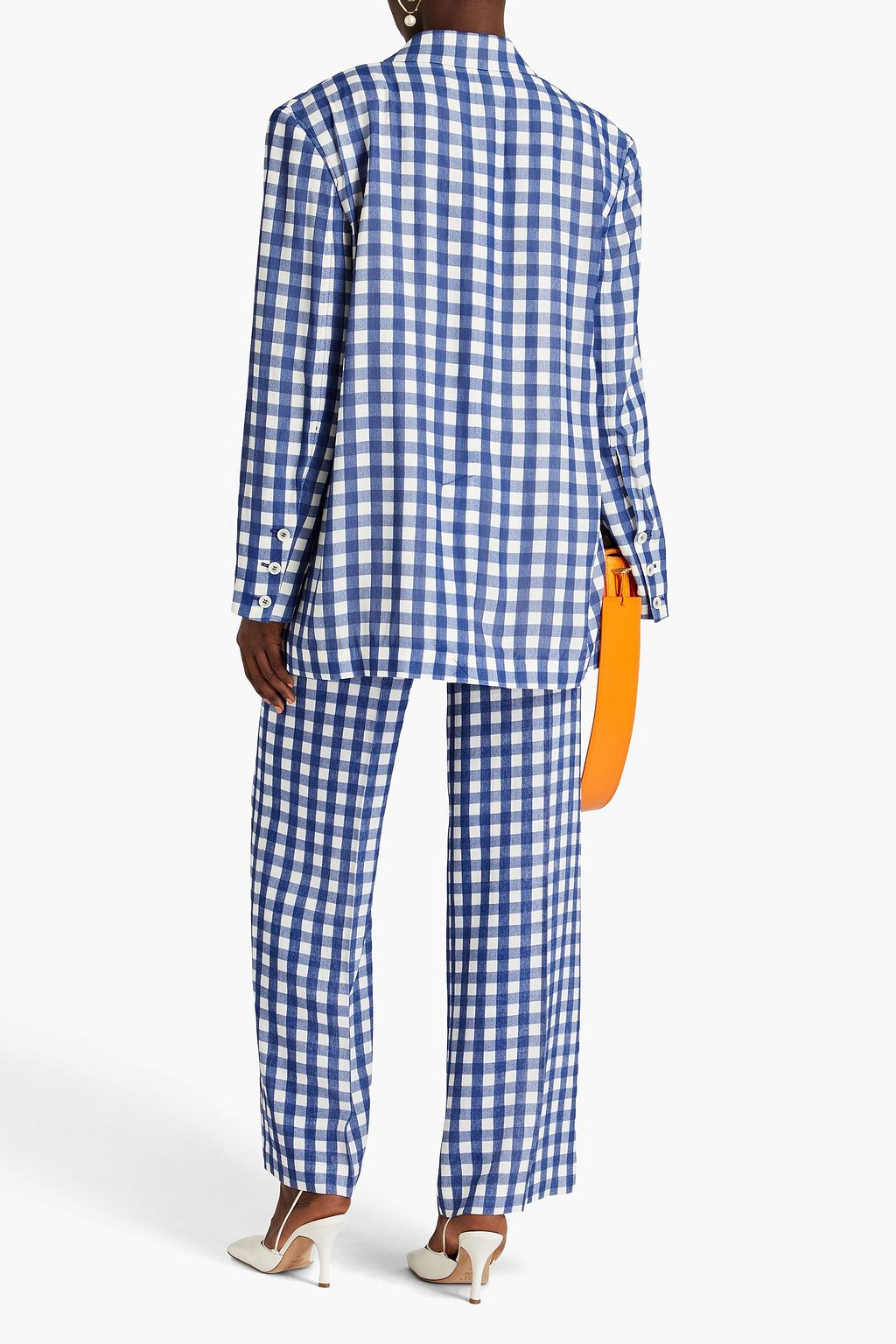 JACQUEMUS Marino double-breasted gingham woven blazer