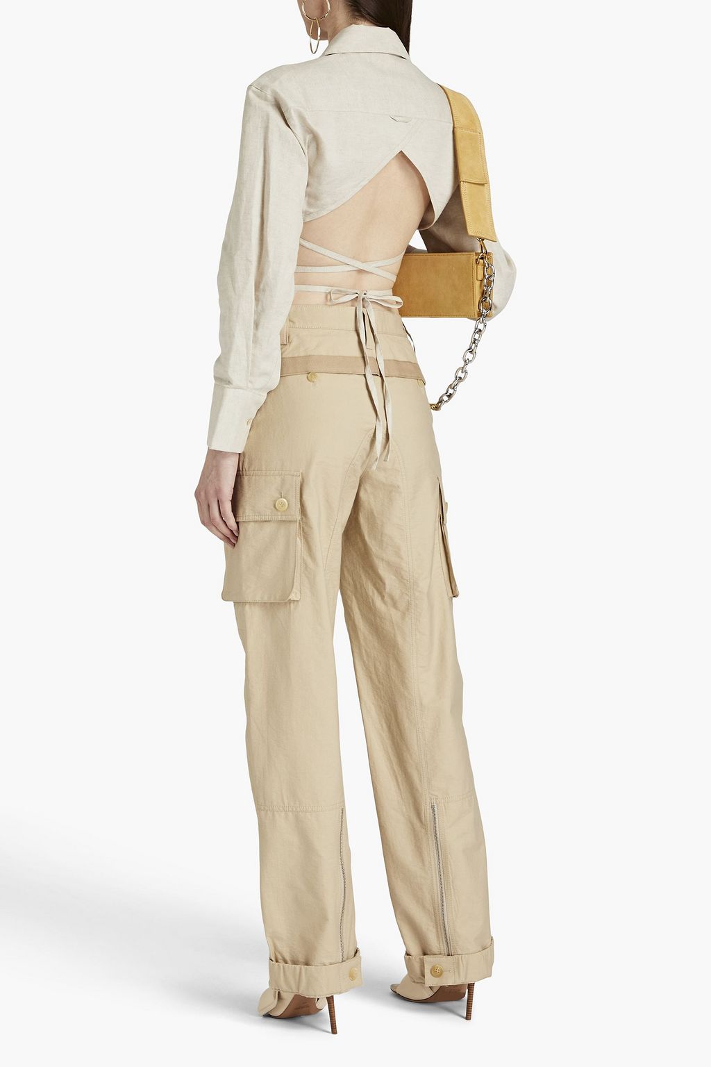 JACQUEMUS بنطلون كارغو «لو كارغو غياردينو» من التويل