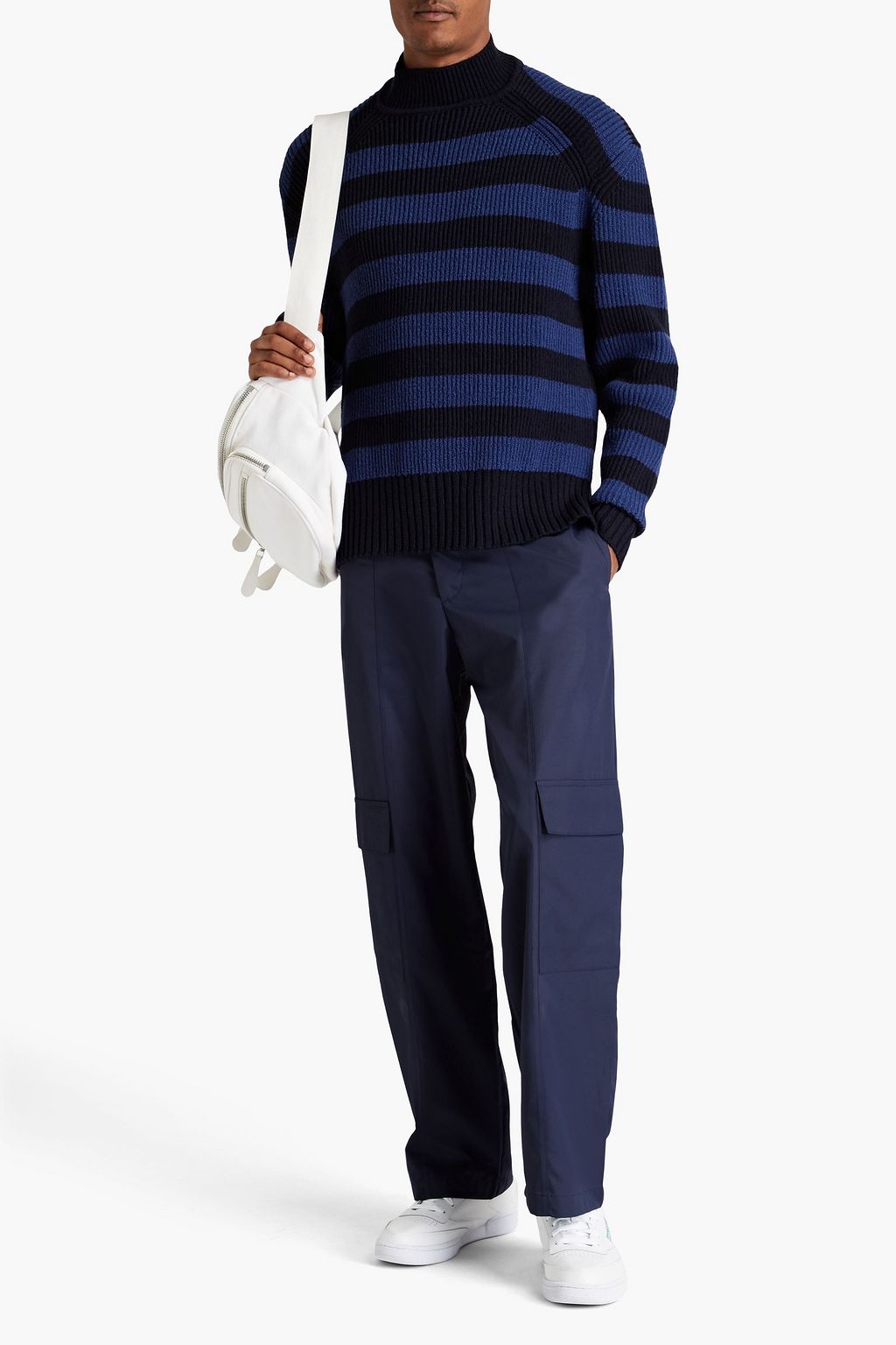 JACQUEMUS Rayures striped ribbed-knit turtleneck sweater