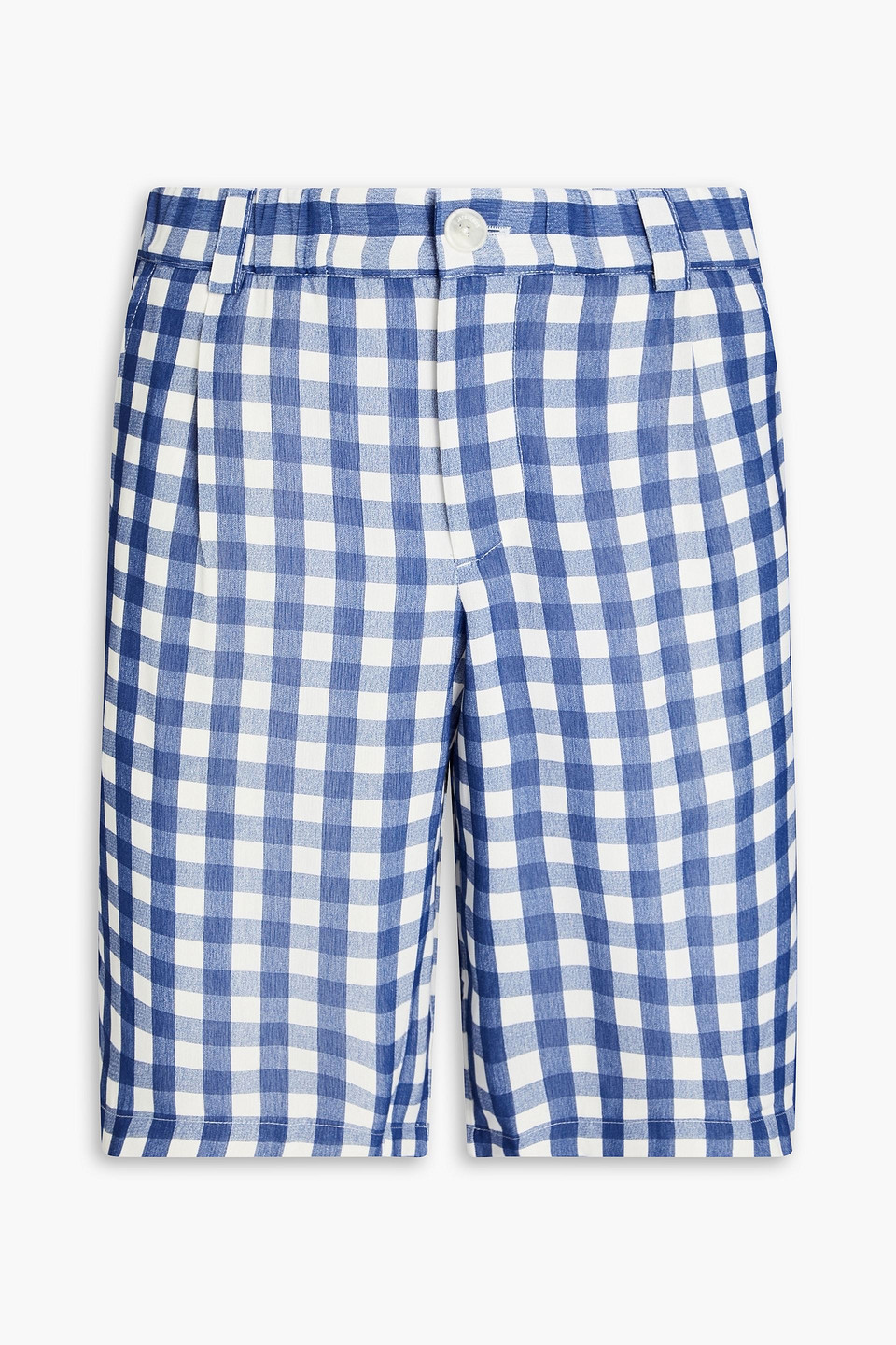 jacquemus - gelati gingham woven chino shorts - blue - it 46