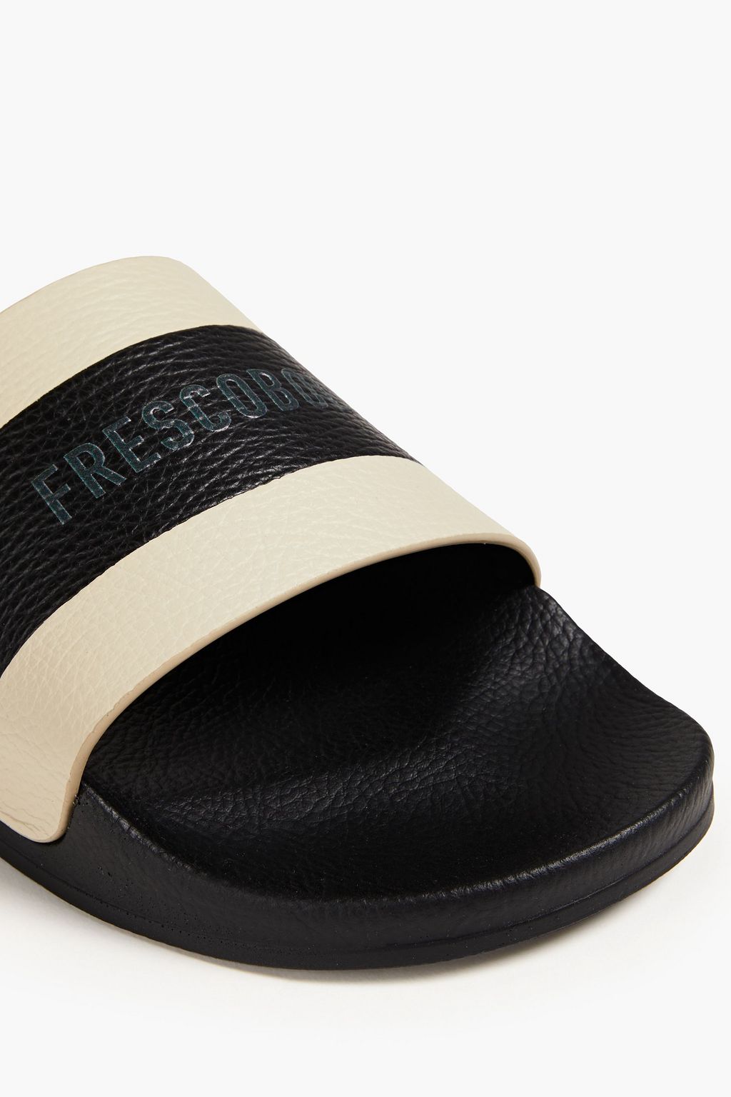 FRESCOBOL CARIOCA Humberto printed pebbled-leather slides