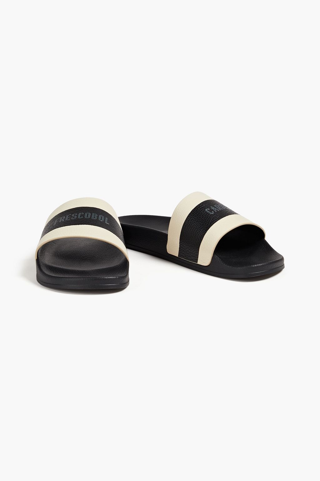 FRESCOBOL CARIOCA Humberto printed pebbled-leather slides