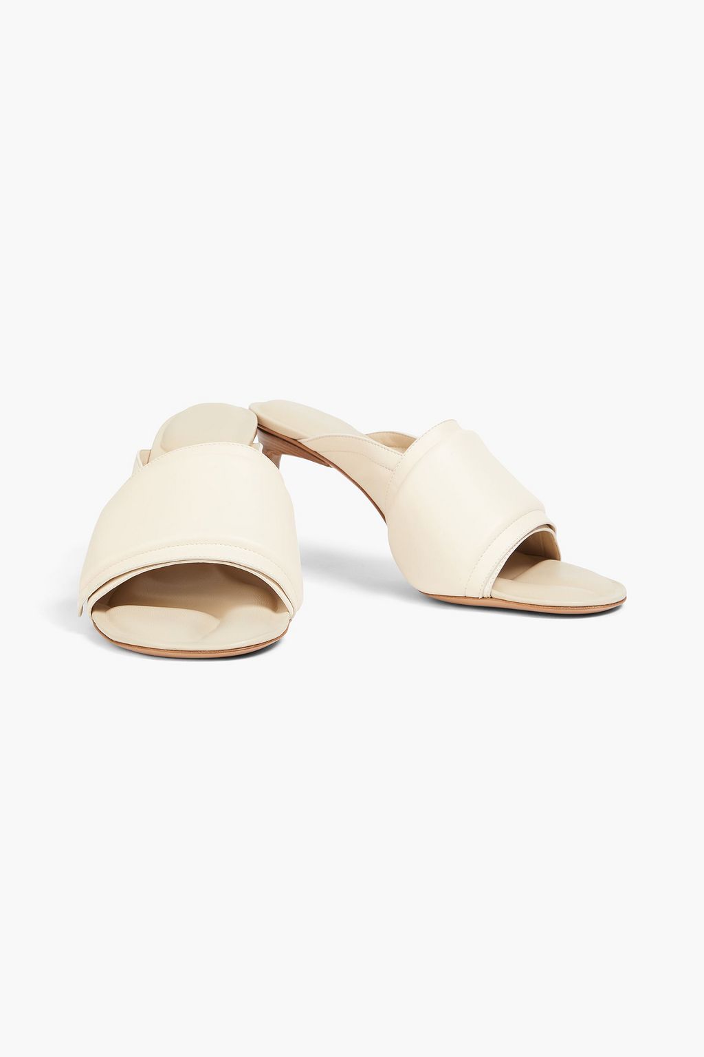 JACQUEMUS 레 뮬 아쿠아 패딩 가죽 뮬