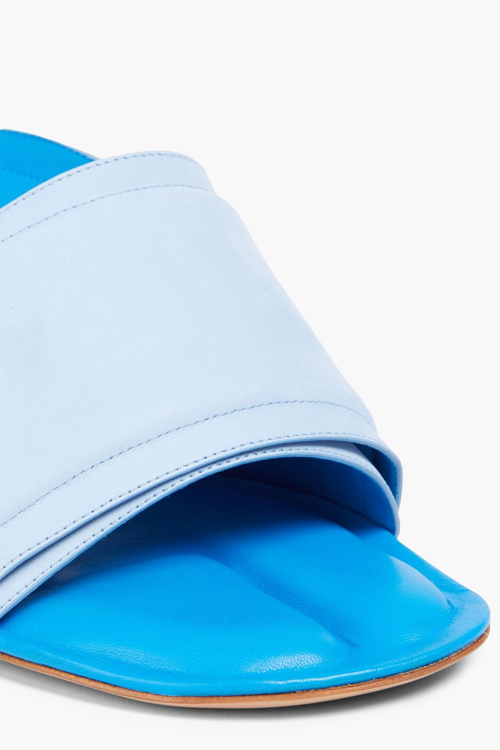 JACQUEMUS Aqua padded nubuck mules