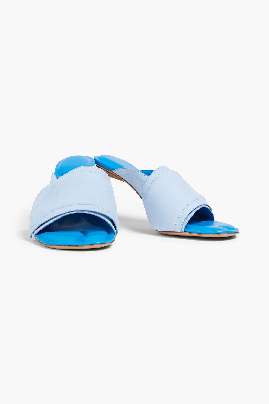 JACQUEMUS Aqua padded nubuck mules