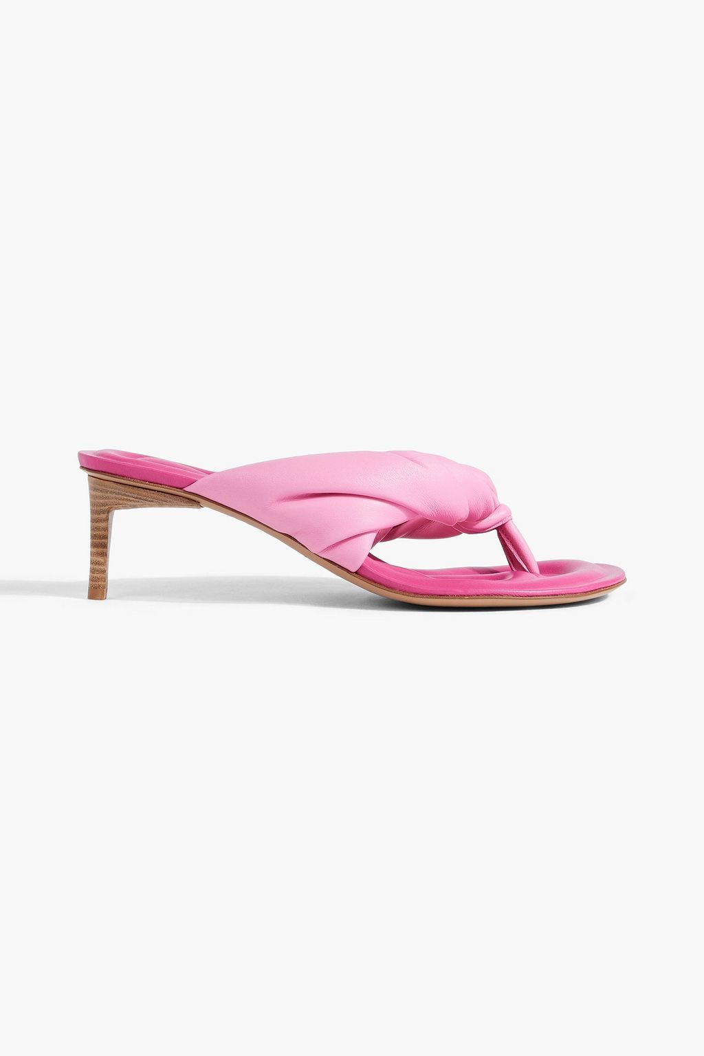 JACQUEMUS Mari twisted padded leather sandals | THE OUTNET